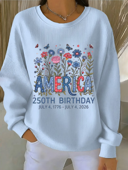 Casual Crew Neck Floral Sweatshirt Printing, Blue, Hoodies & Sweatshirts
Casual Crew Neck Floral Sweatshirt Printing, Blue, Hoodies & Sweatshirts