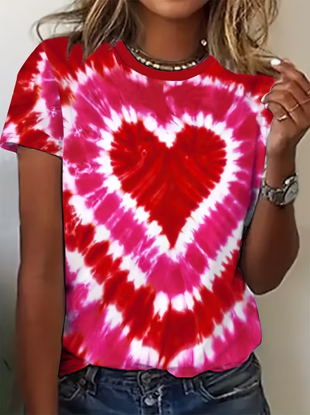 Women Heart/Cordate Short Sleeve Tee T-shirt Crew Neck Printing Casual Graphic Tee Summer Top, Deep pink, T-Shirts
Women Heart/Cordate Short Sleeve Tee T-shirt Crew Neck Printing Casual Graphic Tee Summer Top, Deep pink, T-Shirts
