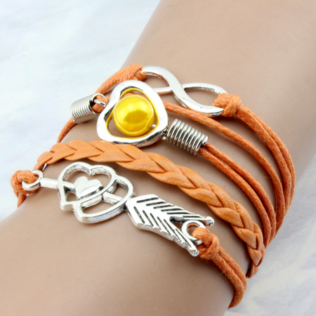 Multi layered Romantic bracelet, Orange, Bracelets
Multi layered Romantic bracelet, Orange, Bracelets