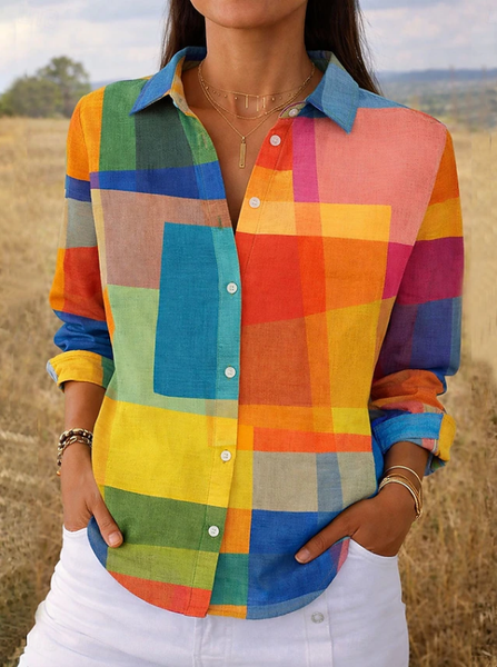 Women Abstract Shirt Collar Long Sleeve Shirt Buckle Regular Sleeve Casual Daily Spring/Fall Top, As picture, Shirts
Women Abstract Shirt Collar Long Sleeve Shirt Buckle Regular Sleeve Casual Daily Spring/Fall Top, As picture, Shirts