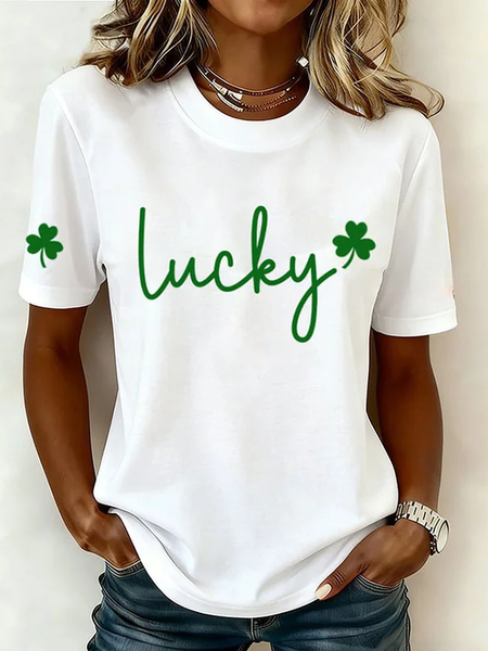 Women Shamrock Short Sleeve Tee T-shirt Crew Neck Printing Casual Graphic Tee Summer Top, White, T-Shirts
Women Shamrock Short Sleeve Tee T-shirt Crew Neck Printing Casual Graphic Tee Summer Top, White, T-Shirts