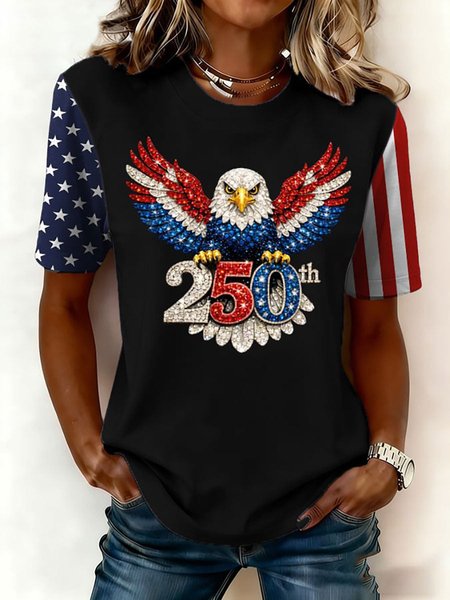 Casual Letter Pattern Crew Neck Short Sleeve T-shirt, Black, T-shirts
Casual Letter Pattern Crew Neck Short Sleeve T-shirt, Black, T-shirts