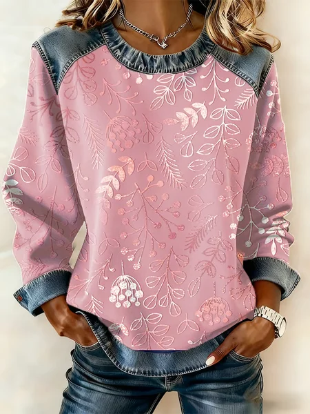 Women Floral Crew Neck Printing Vintage Spring/Fall Long Sleeve Sweatshirt, Pink, Sweatshirts & Hoodies
Women Floral Crew Neck Printing Vintage Spring/Fall Long Sleeve Sweatshirt, Pink, Sweatshirts & Hoodies