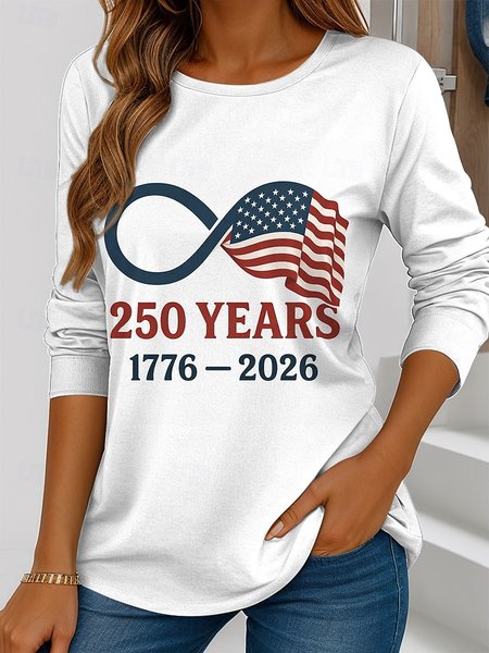 Casual America Flag Crew Neck Long Sleeve T-shirt, Color3, T-shirts
Casual America Flag Crew Neck Long Sleeve T-shirt, Color3, T-shirts