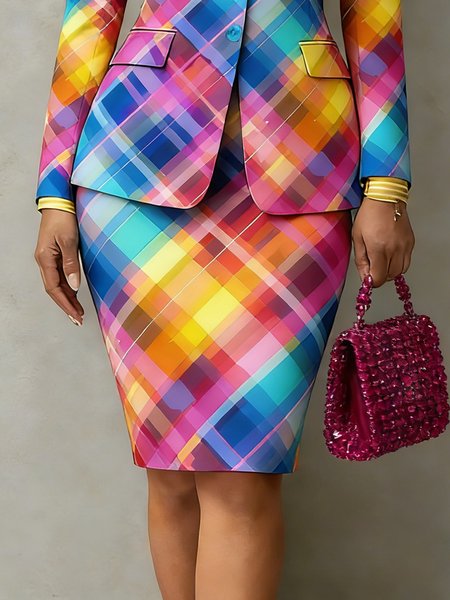 Elegant Printing Plaid Mini Skirt, As picture, Skirts
Elegant Printing Plaid Mini Skirt, As picture, Skirts