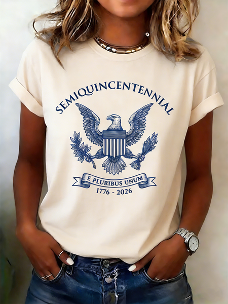 Casual USA/US/American Crew Neck Short Sleeve T-shirt, Apricot, T-shirts
Casual USA/US/American Crew Neck Short Sleeve T-shirt, Apricot, T-shirts