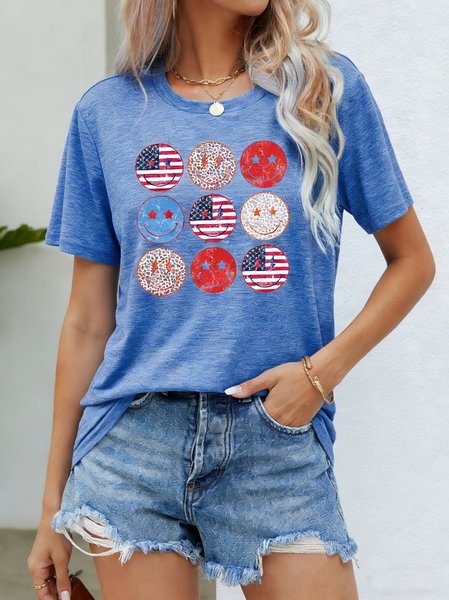 Casual 3D Printing Crew Neck Short Sleeve T-shirt, Blue, T-shirts
Casual 3D Printing Crew Neck Short Sleeve T-shirt, Blue, T-shirts