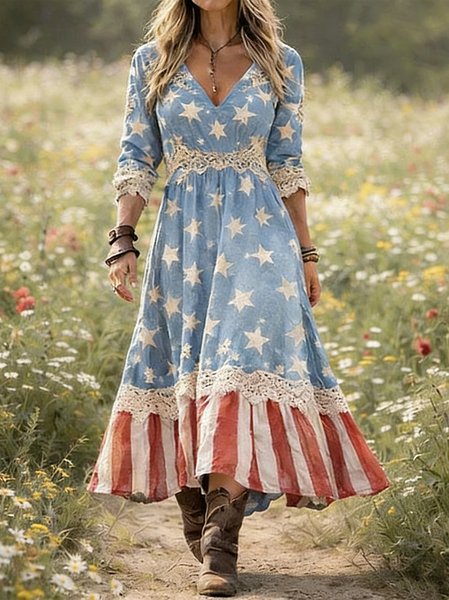 Women Striped Spring/Fall Dress V Neck Long Sleeve Fit & Flare Dress A-Line Dress, Blue, Dresses
Women Striped Spring/Fall Dress V Neck Long Sleeve Fit & Flare Dress A-Line Dress, Blue, Dresses