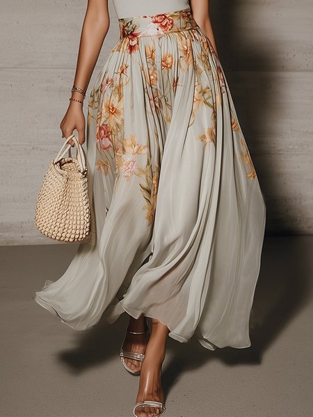 Urban Printing Floral Maxi Skirt, Gray, Skirts
Urban Printing Floral Maxi Skirt, Gray, Skirts