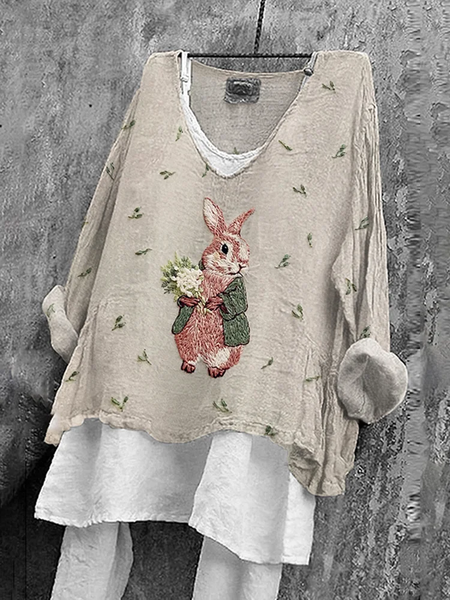Women Easter (rabbit) V Neck Long Sleeve Blouse Printing Casual Daily Spring/Fall Top, As picture, Blouses
Women Easter (rabbit) V Neck Long Sleeve Blouse Printing Casual Daily Spring/Fall Top, As picture, Blouses