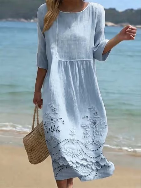 Women Floral Summer Dress Half Sleeve A-Line Dress, Blue, Dresses
Women Floral Summer Dress Half Sleeve A-Line Dress, Blue, Dresses