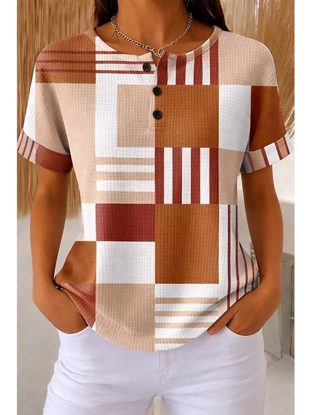 Vintage Geometric Short Sleeve T-shirt, Color2, T-shirts
Vintage Geometric Short Sleeve T-shirt, Color2, T-shirts