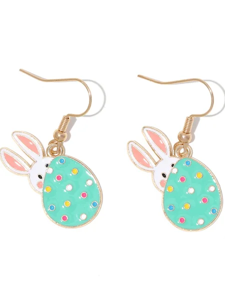 Cute Easter Party Color Block Patchwork Earrings Cartoon Bunny Easter Egg Alloy Electroplated Drop Enamel Earrings, Mint, Earring
Cute Easter Party Color Block Patchwork Earrings Cartoon Bunny Easter Egg Alloy Electroplated Drop Enamel Earrings, Mint, Earring
