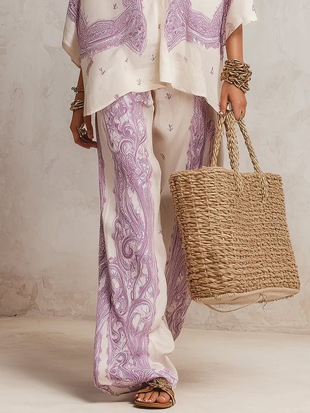 Urban Paisley Printing Straight Pants, As picture, Pants
Urban Paisley Printing Straight Pants, As picture, Pants