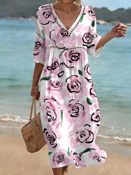 Women Floral Summer Dress V Neck Short Sleeve Fit & Flare Dress A-Line Dress, Color18, Dresses
Women Floral Summer Dress V Neck Short Sleeve Fit & Flare Dress A-Line Dress, Color18, Dresses