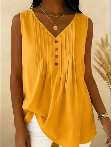 Casual V Neck Plain Tank Top, Yellow, Tanks & Camis
Casual V Neck Plain Tank Top, Yellow, Tanks & Camis
