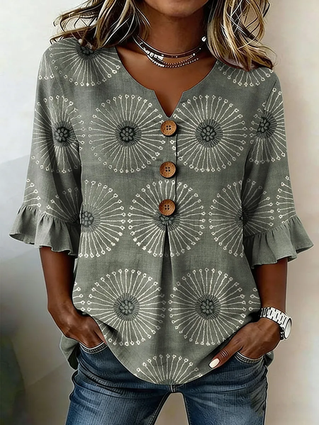 Women Abstract V Neck Half Sleeve Blouse Printing Vintage Daily Summer Top, As picture, Blouses
Women Abstract V Neck Half Sleeve Blouse Printing Vintage Daily Summer Top, As picture, Blouses