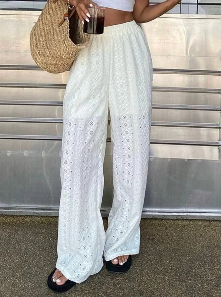 Women Plain Long Pants Casual Spring/Fall Trousers, White, Pants
Women Plain Long Pants Casual Spring/Fall Trousers, White, Pants