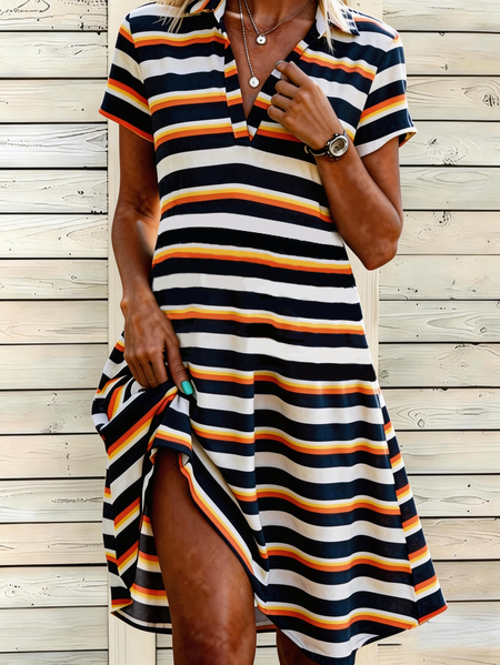 Women Striped Summer Dress Shirt Collar Short Sleeve Shirt Dress A-Line Dress, Color1, Dresses
Women Striped Summer Dress Shirt Collar Short Sleeve Shirt Dress A-Line Dress, Color1, Dresses