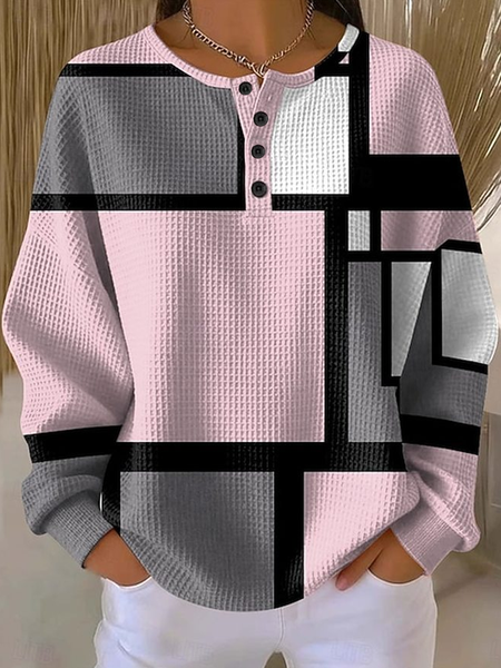 Casual Geometric Sweatshirt, Pink, Hoodies & Sweatshirts
Casual Geometric Sweatshirt, Pink, Hoodies & Sweatshirts