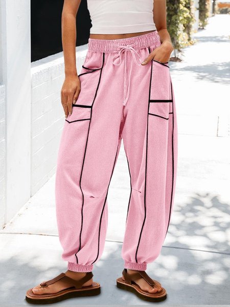 Women Plain Long Pants Vintage Spring/Fall Trousers, Pink, Pants
Women Plain Long Pants Vintage Spring/Fall Trousers, Pink, Pants