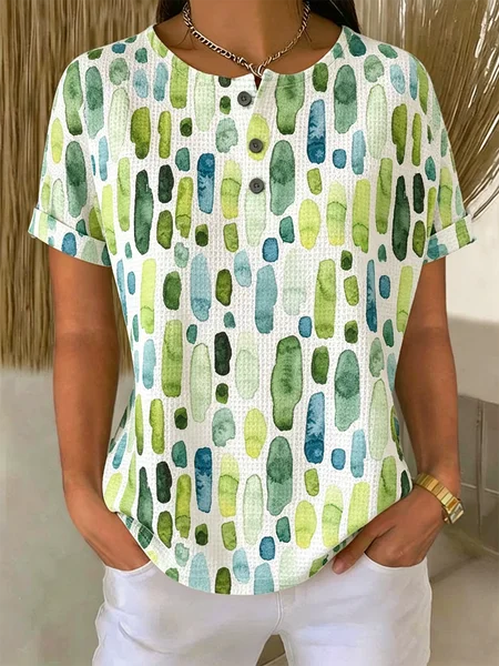 Vintage Geometric Short Sleeve T-shirt, Green, T-shirts
Vintage Geometric Short Sleeve T-shirt, Green, T-shirts