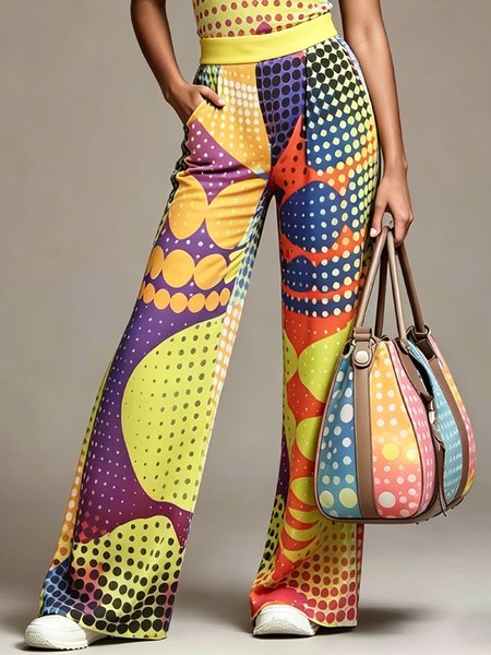 Casual Polka Dots Straight Fashion Pants, As picture, Pants
Casual Polka Dots Straight Fashion Pants, As picture, Pants