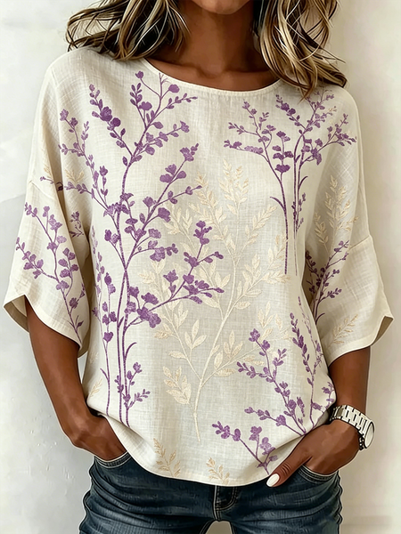 Crew Neck Half Sleeve Leaf Lightweight Loose Shirt For Women, Apricot, Blouses
Crew Neck Half Sleeve Leaf Lightweight Loose Shirt For Women, Apricot, Blouses