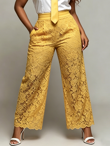 Urban Plain Straight Pants, Yellow, Pants
Urban Plain Straight Pants, Yellow, Pants