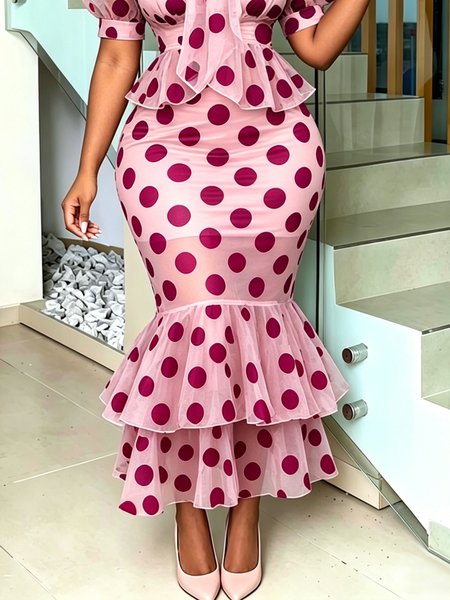 Elegant Printing Polka Dots Maxi Skirt, Pink, Skirts
Elegant Printing Polka Dots Maxi Skirt, Pink, Skirts