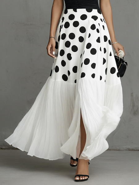 Elegant Polka Dots Maxi Skirt, As picture, Skirts
Elegant Polka Dots Maxi Skirt, As picture, Skirts