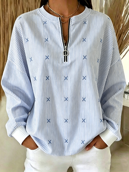 Vintage Crew Neck Striped Sweatshirt, Blue, Hoodies & Sweatshirts
Vintage Crew Neck Striped Sweatshirt, Blue, Hoodies & Sweatshirts