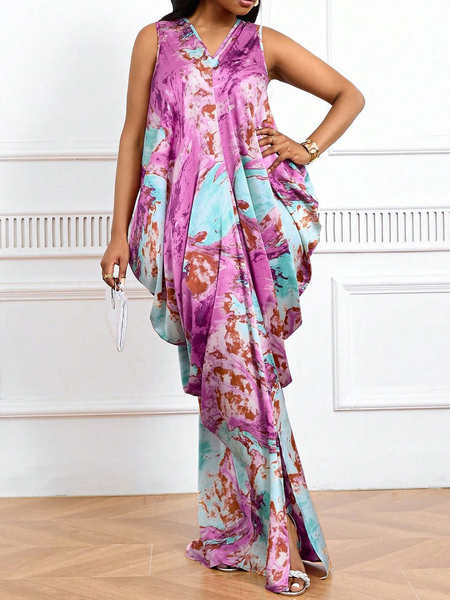 Elegant Random Print V Neck Maxi Dress, As picture, Maxi Dresses
Elegant Random Print V Neck Maxi Dress, As picture, Maxi Dresses