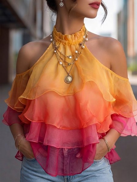 Urban Ombre Peplum Halter Neck Off Shoulder Sleeve Blouse, As picture, Blouses and Shirts
Urban Ombre Peplum Halter Neck Off Shoulder Sleeve Blouse, As picture, Blouses and Shirts