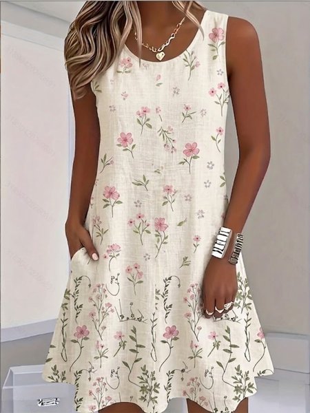 Women Floral Summer Dress Half Open Collar Sleeveless Fit & Flare Dress A-Line Dress, Apricot, Dresses
Women Floral Summer Dress Half Open Collar Sleeveless Fit & Flare Dress A-Line Dress, Apricot, Dresses
