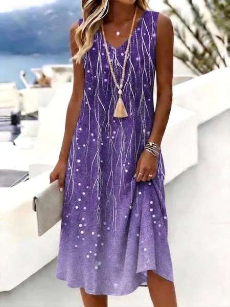 Women Polka Dots Summer Dress V Neck Sleeveless Tank A-Line Dress, Purple, Dresses
Women Polka Dots Summer Dress V Neck Sleeveless Tank A-Line Dress, Purple, Dresses