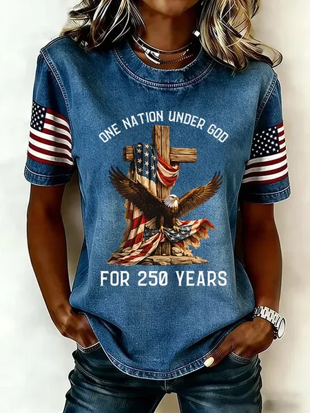 Casual Independence Day (Flag) Crew Neck Short Sleeve T-shirt, Blue, T-shirts
Casual Independence Day (Flag) Crew Neck Short Sleeve T-shirt, Blue, T-shirts