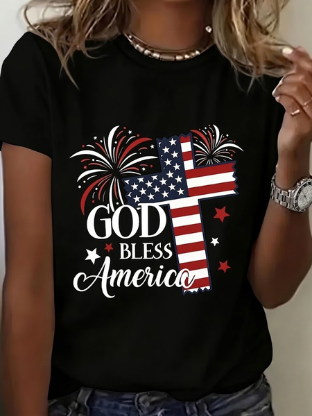 Women Independence Day (Flag) Short Sleeve Tee 4th of July Patriotic Shirt Crew Neck Printing Casual Graphic Tee Summer Top, Black, T-Shirts
Women Independence Day (Flag) Short Sleeve Tee 4th of July Patriotic Shirt Crew Neck Printing Casual Graphic Tee Summer Top, Black, T-Shirts