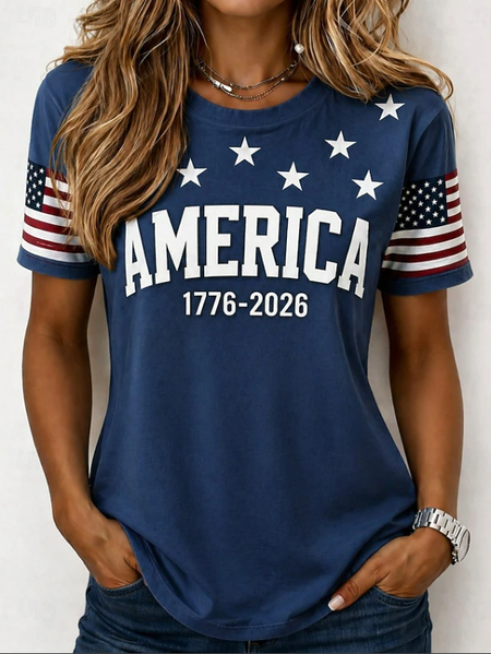 Women Independence Day (Flag) Short Sleeve Tee T-shirt Crew Neck Printing Casual Graphic Tee Summer Top, Navyblue, T-Shirts
Women Independence Day (Flag) Short Sleeve Tee T-shirt Crew Neck Printing Casual Graphic Tee Summer Top, Navyblue, T-Shirts