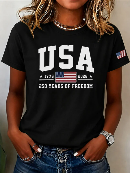 Women Independence Day (Flag) Short Sleeve Tee T-shirt Crew Neck Printing Casual Graphic Tee Summer Top, Black, T-Shirts
Women Independence Day (Flag) Short Sleeve Tee T-shirt Crew Neck Printing Casual Graphic Tee Summer Top, Black, T-Shirts