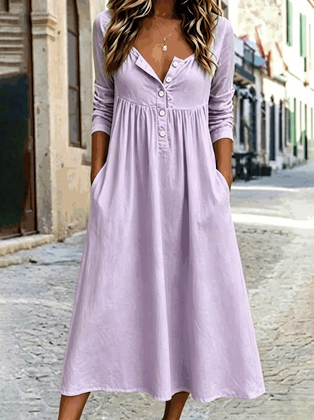 Women Plain Summer Dress V Neck Half Sleeve A-Line Dress, Light purple, Dresses
Women Plain Summer Dress V Neck Half Sleeve A-Line Dress, Light purple, Dresses