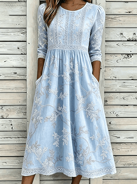 Women 3D Printing Summer Dress Crew Neck Half Sleeve A-Line Dress, Blue, Dresses
Women 3D Printing Summer Dress Crew Neck Half Sleeve A-Line Dress, Blue, Dresses