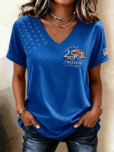 Casual America Flag V Neck Short Sleeve T-shirt, Blue, T-shirts
Casual America Flag V Neck Short Sleeve T-shirt, Blue, T-shirts