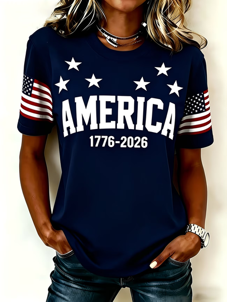 Women Independence Day (Flag) Short Sleeve Tee T-shirt Crew Neck Printing Casual Graphic Tee Summer Top, Navyblue, T-Shirts
Women Independence Day (Flag) Short Sleeve Tee T-shirt Crew Neck Printing Casual Graphic Tee Summer Top, Navyblue, T-Shirts