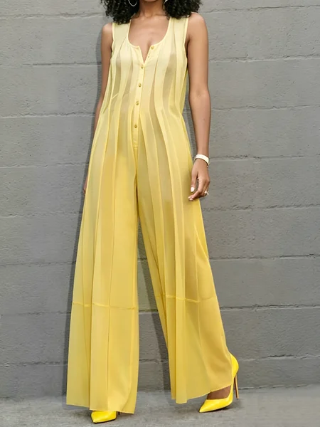Casual Ombre Crew Neck Tank Jumpsuit, Yellow, Jumpsuits
Casual Ombre Crew Neck Tank Jumpsuit, Yellow, Jumpsuits