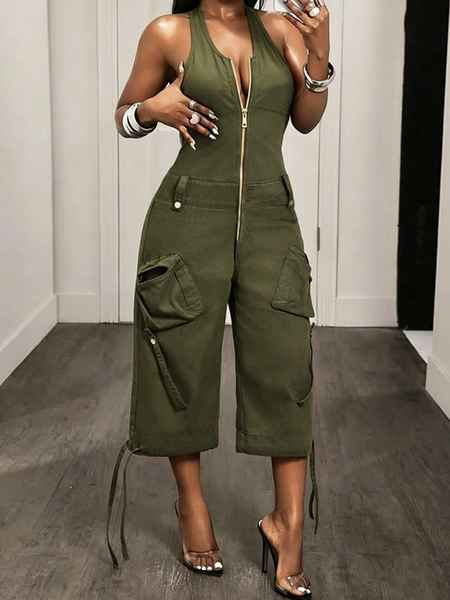 Plus Size Casual Color Block Loose Romper & Jumpsuit, Army green, Plus Jumpsuits
Plus Size Casual Color Block Loose Romper & Jumpsuit, Army green, Plus Jumpsuits