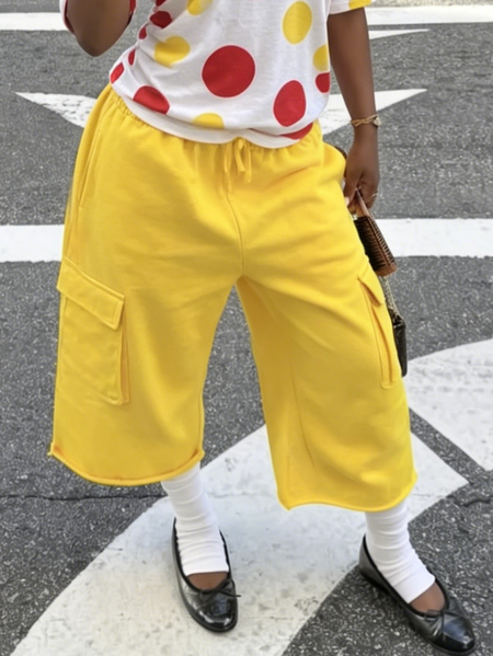 Casual Plain Pockets Cargo Pants, Yellow, Cargo Pants
Casual Plain Pockets Cargo Pants, Yellow, Cargo Pants