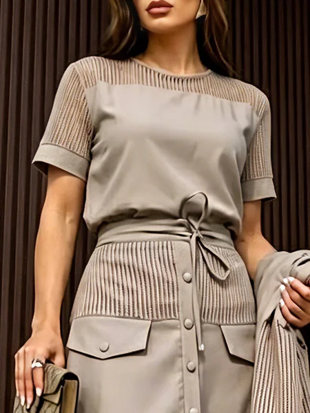 Urban Plain Split Joint Blouse, Khaki, Blouses and Shirts
Urban Plain Split Joint Blouse, Khaki, Blouses and Shirts