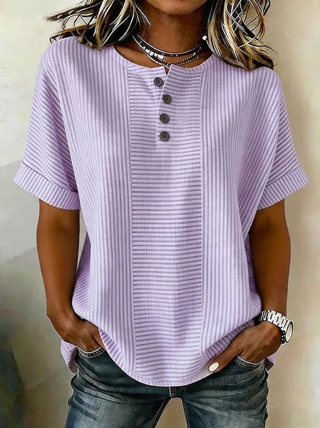 Women Striped Short Sleeve Tee T-shirt Crew Neck Printing Vintage Summer Top, Purple, T-Shirts
Women Striped Short Sleeve Tee T-shirt Crew Neck Printing Vintage Summer Top, Purple, T-Shirts