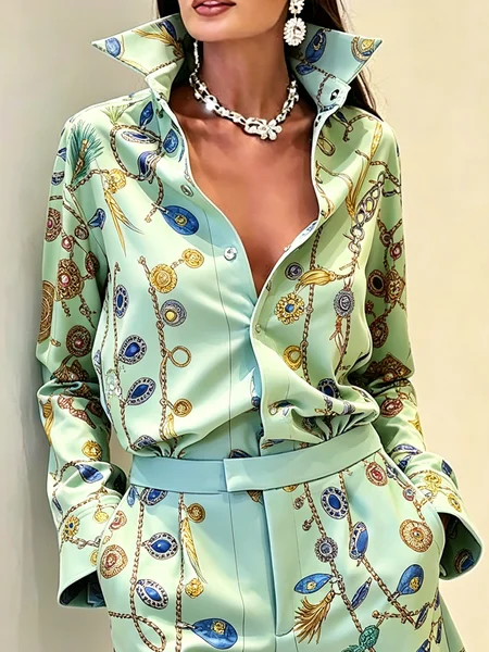 Urban 3D Printing Printing Shirt Collar Shirt, Green, Blouses and Shirts
Urban 3D Printing Printing Shirt Collar Shirt, Green, Blouses and Shirts